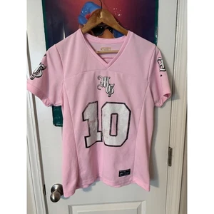 Montgomery Gentry Jersey Y2K Pink Football Style Number 10 Graphic Tee - Picture 1 of 7