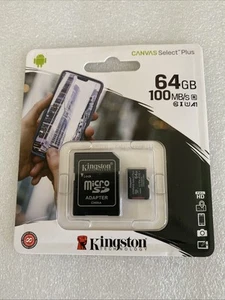 Kingston Carte Mémoire MicroSDHC 64Go pour avec Adaptateur SD - Photo 1 sur 1