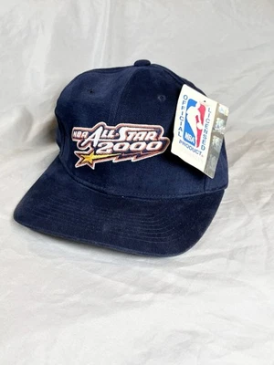 Vintage 2000 NBA All Star Game Strap back Hat Golden State Warriors Blue - Image 1 of 4