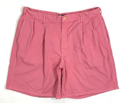 Винтажные мужские шорты Polo Ralph Lauren размер 34 плиссированные Chino выцветшие красные розовые сделано в США - Изображение 1 из 4