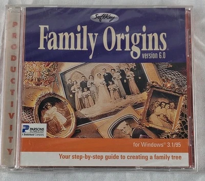 Soft Key Family Origins Version 6.0 Windows 3.1/ 95 Compatible - Image 1 of 3