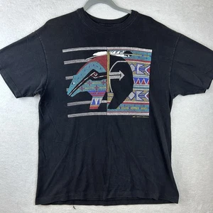 Vintage 1991 Santa Fe Sportswear Bear Southwest Aztec Shirt L Single Stitch USA - Picture 1 of 9