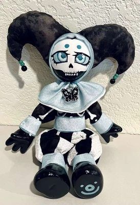 HANDMADE OOAK  MINI Skeleton Jester Doll 10” Sitting Weighted Shelf Decor - Image 1 of 4