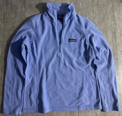 PATAGONIA BETTER SWEATER Womens sz M Blue 1/4 Zip Fleece Jacket Mock Long Sleeve - Image 1 of 4