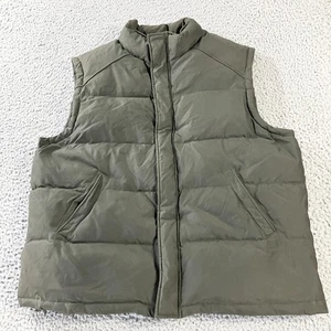 Brooks Brothers 346 Vest Mens Large Green Genuine Down Puffer Quilted Outerwear - Picture 1 of 8