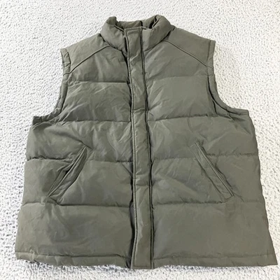 Brooks Brothers 346 Vest Mens Large Green Genuine Down Puffer Quilted Outerwear - Image 1 of 4