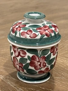 VTG Arabia Finland Purpuri-Jenkka Ulla Procope Condiment Lidded Jar Red Green - Picture 1 of 18