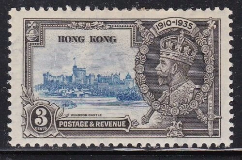 Album Treasures Hong Kong Scott # 147   3c  George V  Silver Jubilee  MH - Image 1 of 1
