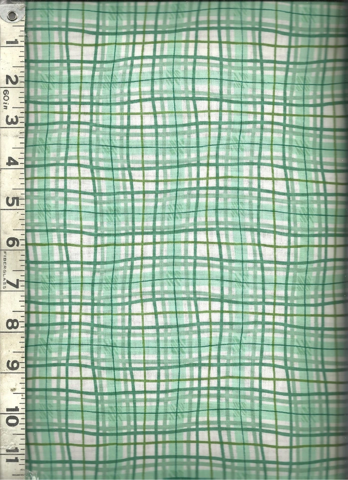 Acolchado Tesoros ~ Acolchadores Verdes Impresiones Rejilla 1 ~ Tela de Edredón 100% Algodón POR COMPRAR Foto 1 de 1