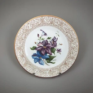 Bohem Clematis Blumen der Welt Porzellan 10,75" Teller Made in England EUC - Bild 1 von 6