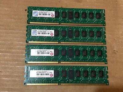 16GB (4x 4GB) * Transcend TS512MKR72V6N 4GB PC3-12800R DDR3-1600MHz ECC REG RAM - Image 1 of 4