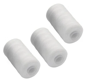 (0,04 EUR/10 m) Nähgarn 2 Spulen à 500m Nähfaden Nähmaschine Garn Polyester Weiß - Bild 1 von 1