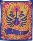 NEW 39”x 34” Winged Peace Guitar Sing Love Live Swirl Psychedelic￼ Wall Tapestry