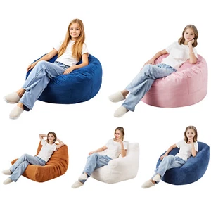 Bean Bag Chair with Armrests and Storage Pocket/Removable Cover & Dutch Velvet - Picture 1 of 62