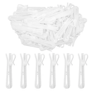 50PCS Pinch Pleat Curtain Hooks Plastic Curtain Hooks Adjustable Curtain Hook... - Picture 1 of 7