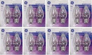 GE 75340 2 Count Flame Shape 25 Watt Auradescent Light Bulb - Pack of 8 - Picture 1 of 6
