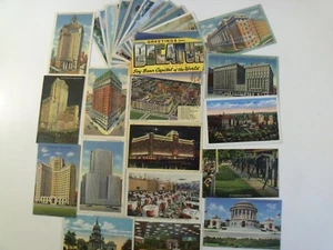 ILLINOIS IL 27 LINEN LOT PRE WWII POSTCARD 1 LARGE LETTER ROADSIDE AMERICANA 418 - Picture 1 of 12