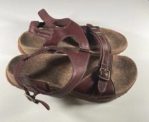 LL Bean Sandalen Leder Damen 10 braun verstellbarer Riemen Schnalle Komfortriemen - Bild 1 von 12