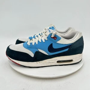 Scarpe Nike Air Max 1 Essential Uomo Taglia 10 537383-119 University Blu Navy Bianco - Foto 1 di 11