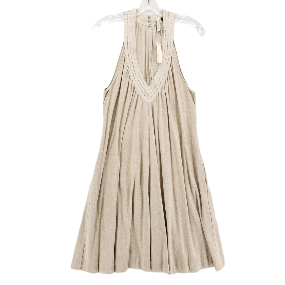 Vestido Halter IISLI Kitson Cristal Adornado Avena Beige Nuevo con Etiquetas Talla S Foto 1 de 4