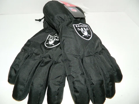 las Vegas Oakland Raiders NFL Winter Gloves men's Size S/M Tailgate INSULATED Cover