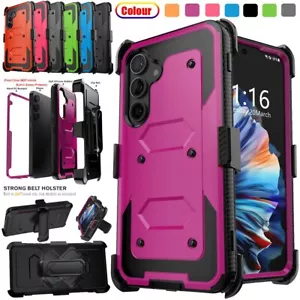 Funda resistente híbrida con clip para Samsung Galaxy S24 FE 5G resistente a prueba de golpes - Imagen 1 de 59