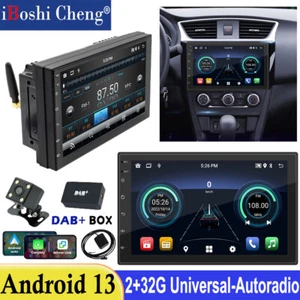 DAB+ Autoradio Android 13 2 DIN 32G Carplay 7 Zoll GPS NAVI RDS Bluetooth Kamera - Bild 1 von 20