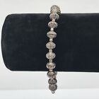 Sterling silver bead bracelet adjustable length ethnic style