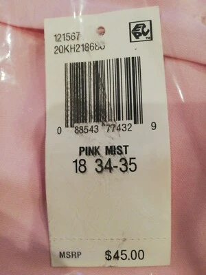 New Van Heusen Regular Fit Lux Sateen Pink Mist Mens Size Various MSRP $45.00  - Image 1 of 4