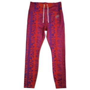 Pantalones activos para correr Nike Air nuevos con etiquetas para mujer rojo azul logotipo cordón talla mediana M - Imagen 1 de 7