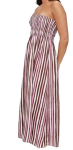 Lilly Loves by Target size 18 strapless striped midi dress with side split BNWT - Picture 1 of 10