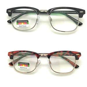 Clubmaster Multi Focus Progressive Reading Glasses 3 Power Strengths in 1 Reader - Picture 1 of 1