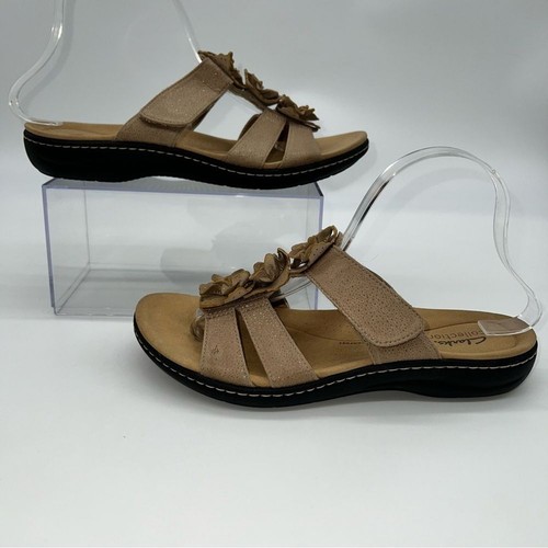 Clarks Collection Sandalo Donna Laurieann Judy Flat Comfort con aggiunta Cinghie Fit 8 5