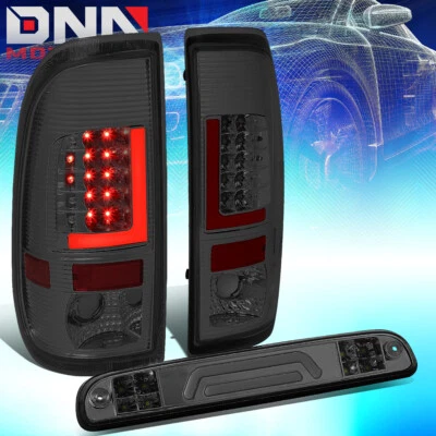 FIT 99-07 FORD SUPER DUTY LED VERMELHO L-BAR CAUDA + 3D TERCEIRA LUZ DE FREIO/CARGA COLORIDA - Imagem 1 de 4