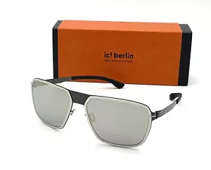 Occhiali da sole IC BERLIN MOLIBDENUM canna di fucile perla nero/argento vivo 60 mm - Foto 1 di 4