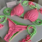 Ruched Thong Bathing Suit With Braided String Perfect For Summer Getaways