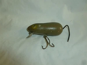 Vintage Unbranded 3-1/4 Inch Wood Mouse Fishing Lure  Lot P-712 - Picture 1 of 9