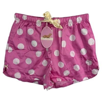New Peter Alexander Pyjama Shorts Sz S Pink White Polka Dots - image 1 of 4