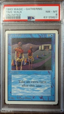 MTG Magic the Gathering PSA8 Time Walk Unlimited Edition 1993 Englisch - Bild 1 von 4