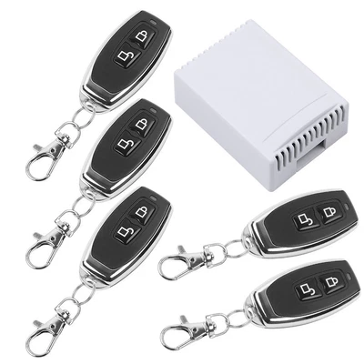 AC220V 433Mhz Funk Empfänger Relais Schalter Garagentor mit 5X Fernbedienung - Bild 1 von 4