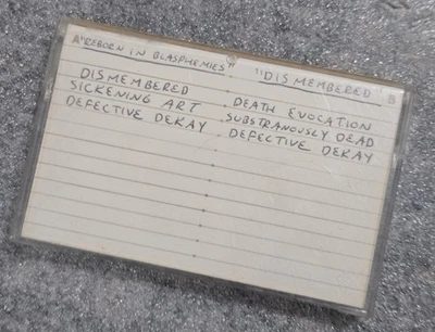 DISMEMBER Demo Cassette Tape 1990 Reborn In Blasphemy & 1989 Dismembered  - Image 1 of 4