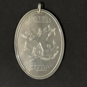 Toalla 1979 Plata Esterlina Adorno de Navidad Canción Cubierta Salones Decoración De Colección - Imagen 1 de 8