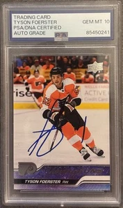 2023-24 Upper Deck 225 Tyson Foerster Rookie YG Young Guns PSA 10 AUTO - Picture 1 of 1