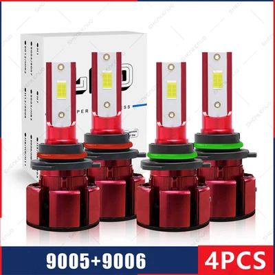 For Mitsubishi Lancer 2008 2009 2010 2011 2012-2017 4X 6000K LED Headlight Bulbs - Image 1 of 4