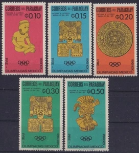 F-EX59312 PARAGUAY MNH 1966 MEXICO PRE OLYMPIC GAMES ARCHAELOGY. - Picture 1 of 2