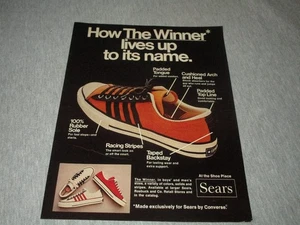 CONVERSE-THE WINNER-SNEAKERS-SEARS-ORIGINAL 1970s ERA PRINT AD - Picture 1 of 1