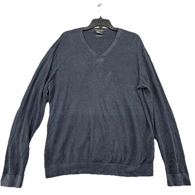 Armani Exchange Men's 100% Linen Pullover Blue V-Neck Light Sweater XL - Image 1 of 4