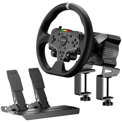 MOZA RACING R3 SET - PC VERSION, Lenkrad- und Pedalset für Sim Racing, Schwarz