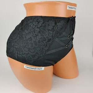 Lane Bryant Cacique Sexy Mid Waist Cheeky Lingerie Panty 22/24 Black Scallop  - Picture 1 of 7