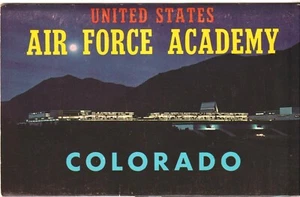 U.S. AIR FORCE ACADEMY , COLORADO SPRINGS, CO. UNUSED 1961 POST CARD FOLDER - Picture 1 of 2